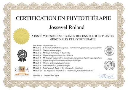 Certification Conseiller en plantes médicinales et phytothérapie - Copie